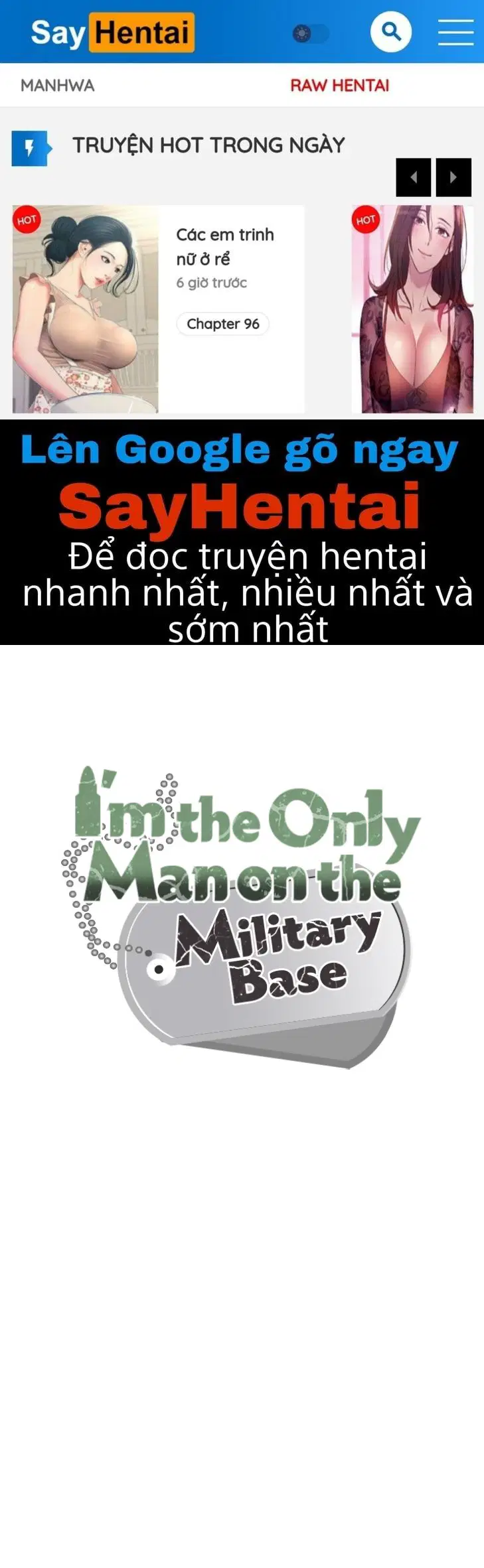 Tôi là nam quân nhân duy nhất trong đơn vị 