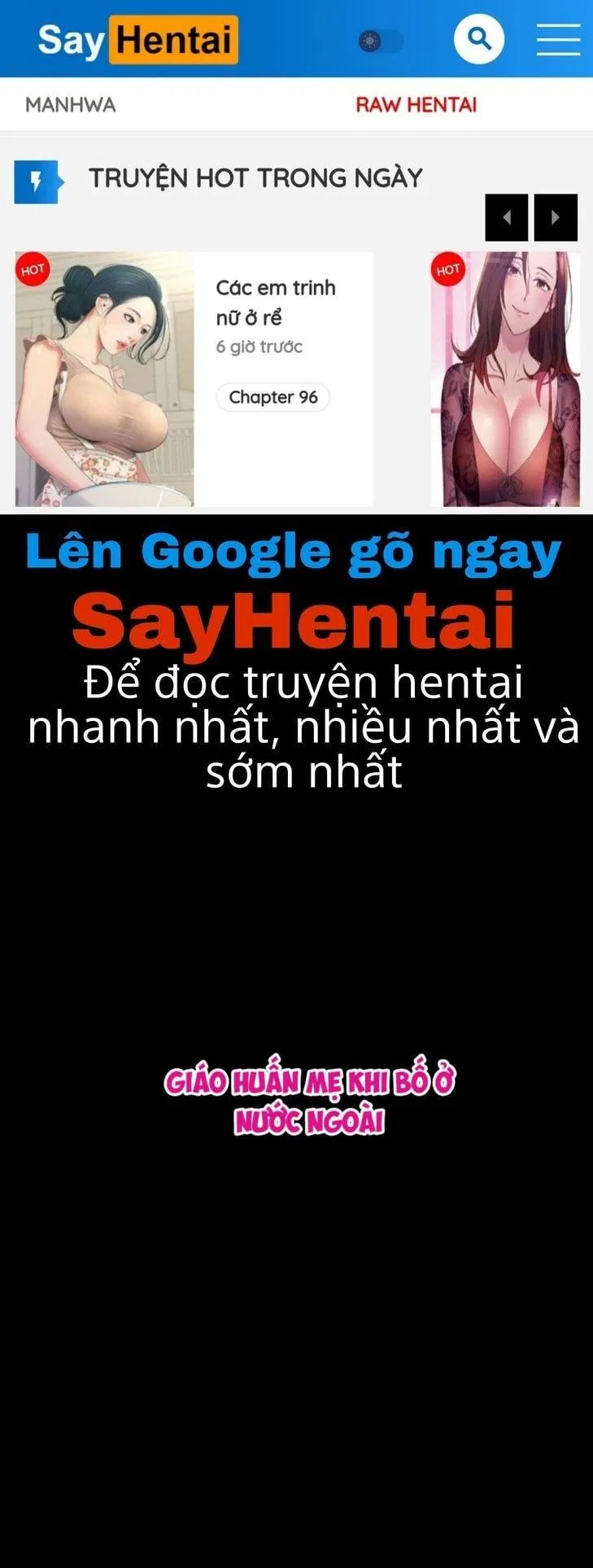 Huấn luyện mẹ khi cha công tác 