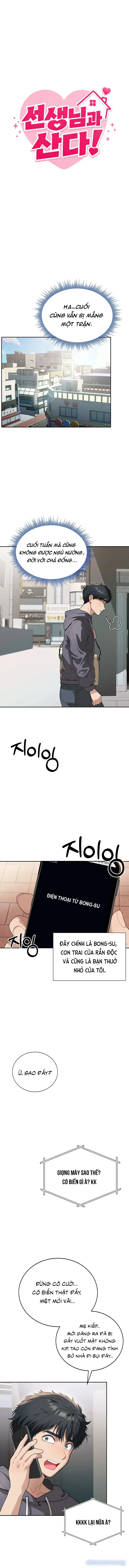 Sống cùng cô giáo. 