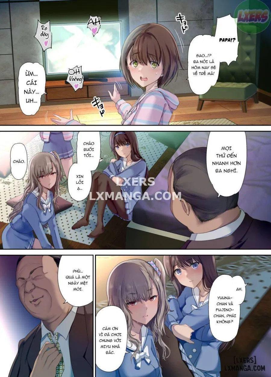 Daddy's bedroom is a hangout for his daughter's friends 