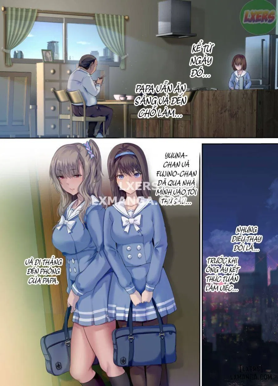 Daddy's bedroom is a hangout for his daughter's friends 