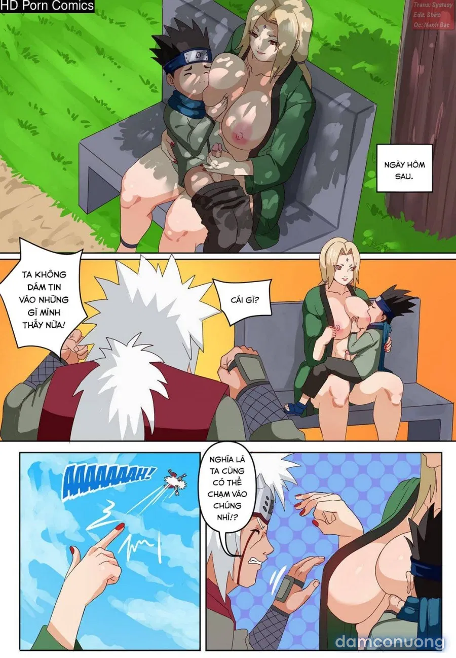 Tsunade và Konohamaru 