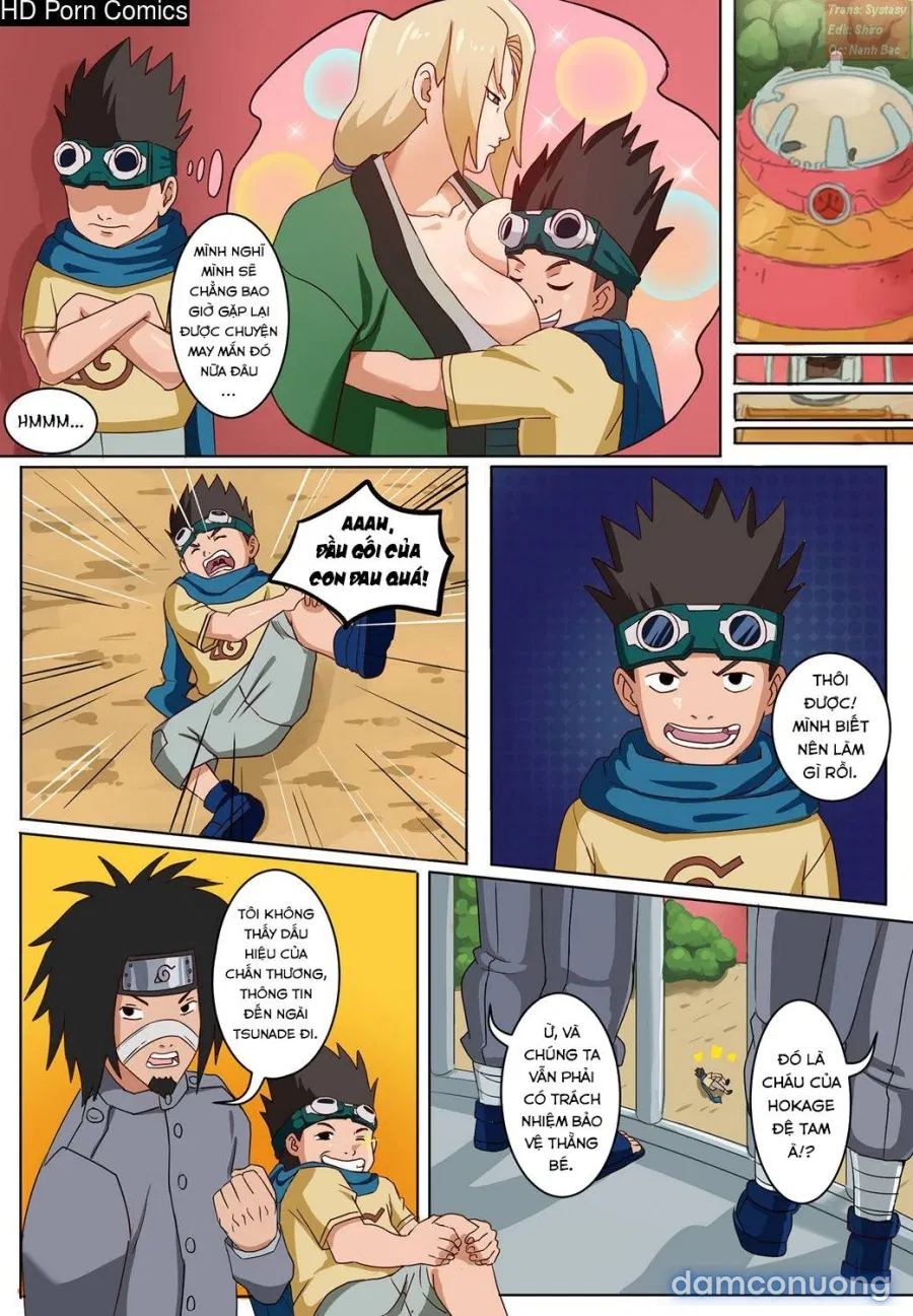 Tsunade và Konohamaru 